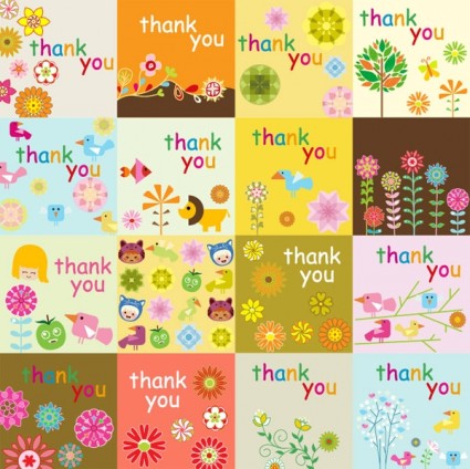 super_cute_thank_you_card_vector_156582